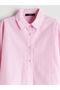 Pink Basic Long Sleeve Girl's Shirt - 5
