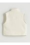 Two Mt Shop Quality Lcw Kids Ecru High Collar Girls' Plush Vest - 4