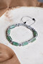 Certified Aventurine-Hematite Natural Stone Macrame Adjustable Bracelet with Zircon Apparatus - 3