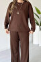 Women's Crew Neck Long Sleeve Modal Set 1109 - 4