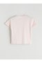 Alita City with a Difference of Color, Lcw Kids Pink Combed Cotton Floral Standard & Regular Short Sleeve Girls' T-Shirt - 3
