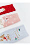 Non-Slip Sole Baby Girl Towel Socks 3-Piece (W5) - 3