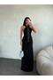Silver Button Detailed Long Dress - 3