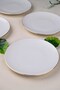 Tabak Evi Porcelain Natura Porcelain Gold Gilded Cake Plate 20.50cm 4 Pieces