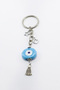Silver Ring Tassel Blue Cow Eye Keychain, Gift Bag Ornament - 4