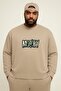 3 Yarn Combed Cotton Money Printed Large Size Unisex Sweatshirt