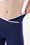 489 Navy Blue Color Recovery and Extra Stretch Effect Normal Waist Leggings - 3