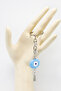 Silver Ring Tassel Blue Cow Eye Keychain, Gift Bag Ornament - 6