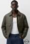 New season oversize old money style high quality men's leather jacket coat