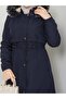 Women's Fur Lined Detachable Hooded Coat - 5