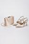 Perla Gold Heeled Shoes&Bag Set - 3