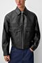 New season oversize old money style high quality men's leather jacket coat - 2