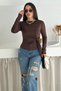 Women's Tie-Waist Long Sleeve Blouse – Minimal & Urban Style - 5