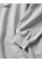 Women's Gray Oversize Hooded Sweatshirt Hoodie – Floral Digital Print - 4