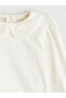 Lcw Baby Beige Baby Collar Basic Baby Girl Snap Fastener Bodysuit - 2