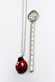 Red Cute Glass Ladybug Stainless Steel Chain Bijoux Necklace, Gift Necklace - 6