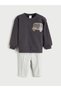 İzr New Season Crew Neck Baby Boy Sweatshirt and Sweatpants Set of 2