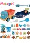 32 Pieces Beach Toys with Sand Bucket, Hourglass Dump Truck, Shovels and Other Accessaries, Sand Pai