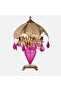 Pink Crystal Table Lamp |   Brass Cast Antique Crystal Lampshade (E14) 2 Bulbs 65 cm - 2