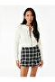 Hair Braid Textured Long Sleeve Crew Neck Knitwear Cardigan