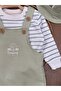Hat Detailed Line Printed Snap-Back Shoulder Strap Salopet Camper Embroidered Baby Boy Set - 6