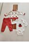 Seasonal 3-Piece Baby Girl Set with Ladybug Printed Cardigan - 2