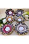 Esterhomedecor 6-Piece Porcelain Hand-Painted Coffee Side Tray for Turkish Delight - 7
