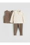 Lcw Baby Baby Girl Blouse, Vest and Leggings 3Pcs