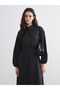 Lcw Modest Balloon Sleeve Waist Fitted Shirt Dress - 2