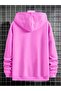 3 Thread Charlie Luciano Design Winter Sweatshirt - Pink Printed Oversize Hoodie - 2