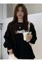 Women's Imaginic Print Oversize Crew Neck Sweatshirt