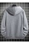 2-Piece Deer Logo Sweatshirt - Black Gray Printed Oversize Hoodie - 2