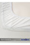 Double Striped Fitted Elastic Bedsheet with 2 Pillow Case 160 x 200 Cm (White) - 4