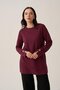 Burgundy-Soft Textured Gold Buttoned Sweatshirt