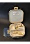 Portable Mirror Makeup Jewelry Box Mini Size with Mirror Organized 9X 9 cm Purse Size - 5
