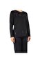 Women's Stone and Embroidered Seasonal Bluse with Collar and Hem - 3
