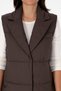 Women's Dark Brown Vest 50308605-Vr084 - 6