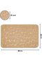 Non-Slip Bath Mat, Flippy, Quick Drying, 3D Stone Pattern, 40x60 cm, Beige - 4