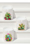 Floral Themed 3-Piece Ashtray Models - Odorless Ashtrays, Ceramic Ash Tray