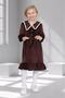Girls' Velvet Ruffle Collar Dress - 3 - 10 Years - 6 Color Options - Purple - 2