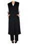 Women's Buttoned Front Long Pocket Seasonal Steel Knit Vest - 2