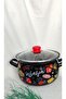 Lazanya Enamel Pot 4 Liters 22 cm Diameter Milk Yogurt Soup Pot - 3