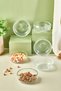 Olivya 6 Piece Glass Snack - Sauce - Turkish Delight Mini Presentation Bowl - 11 cm