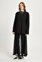 Geniş Kol Oversize Basic T-shirt Siyah - 6