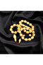 Antique Catalin Patinated Old Wheel Object Masterpiece Handcrafted Signature Cut 8.5X10Mm Rosary Beads - Yellow - 3