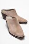 Devina women's genuine leather western slippers mink suede