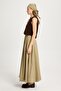 Women's Khaki Elastic Long Lined Balloon Skirt 29004 - 4