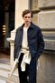 Basic Men's Coat Navy Blue Jacket
