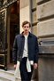 Basic Men's Coat Navy Blue Jacket - 3