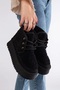 Orthopedic Sole High-Soled Lace-Up Plush Boot with Fur-Detail Inner Lining - 3